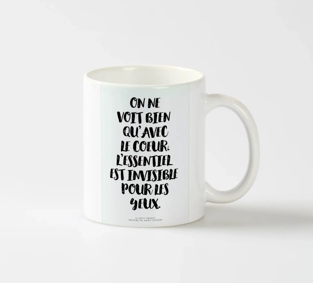 Voir avec le cœur tazza in ceramica da typed