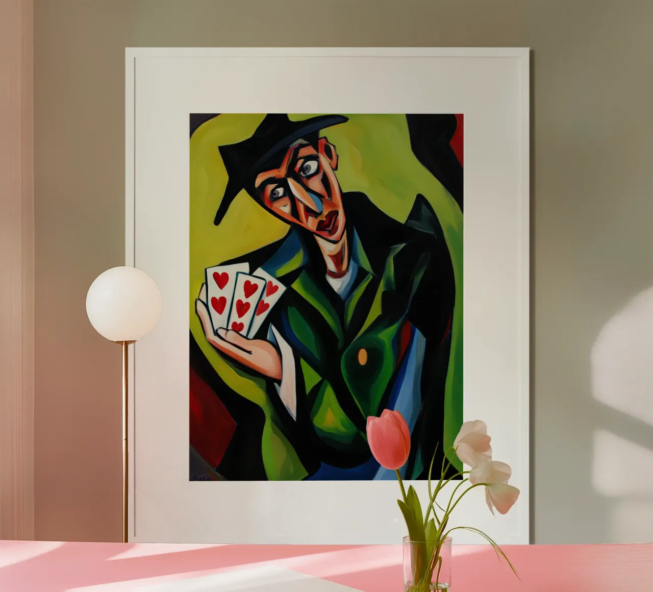 The Card Trick | Expressionist Painting hahnemühle by Autofocus