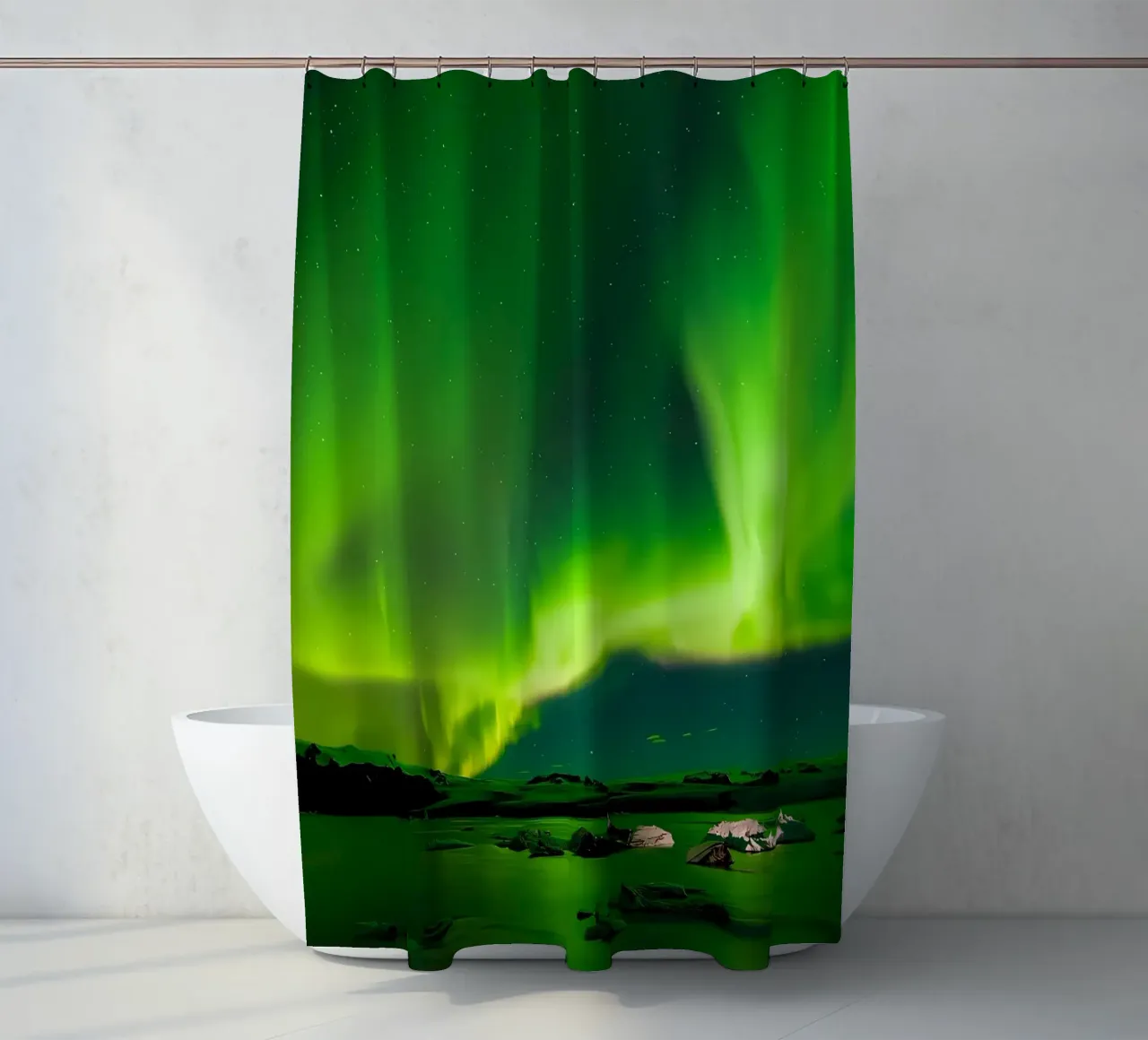 Aurora Shot shower curtain by Matthew Katz