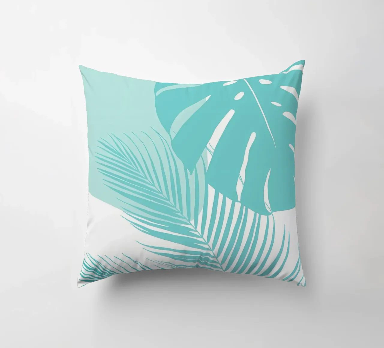 Monstera minima Palm 10a cuscino da Nicholas Campbell