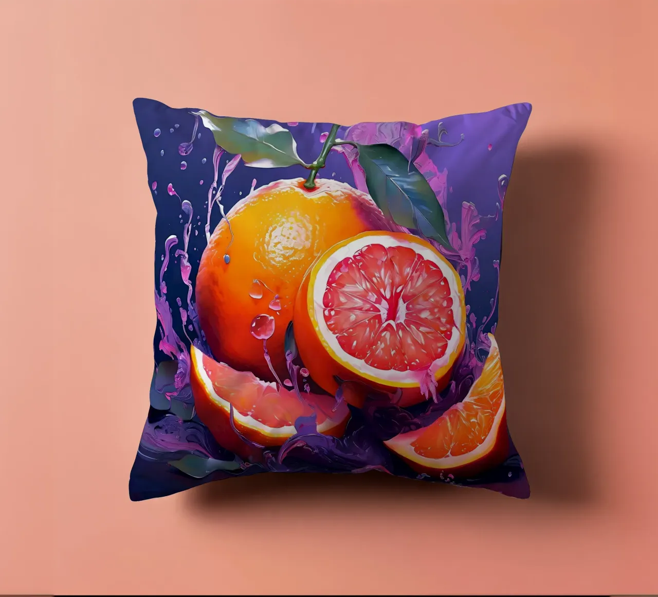 Arancione_1 cuscino da Pink- und LoveArt by LK