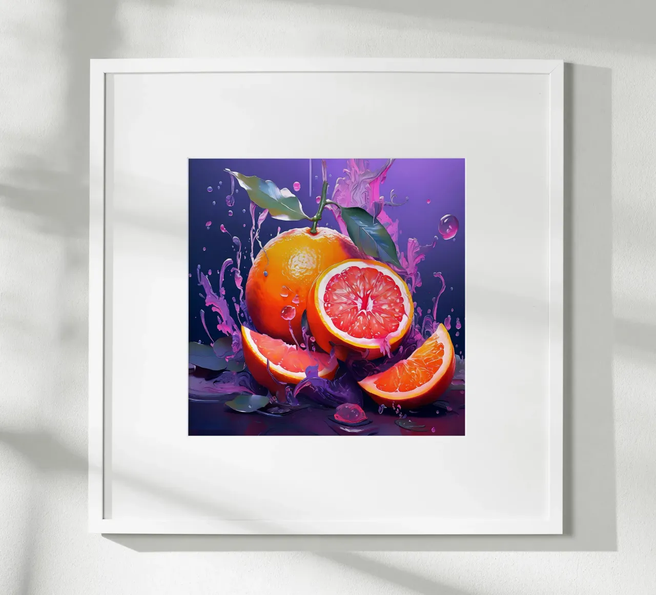 Arancione_1 poster con telaio in legno da Pink- und LoveArt by LK