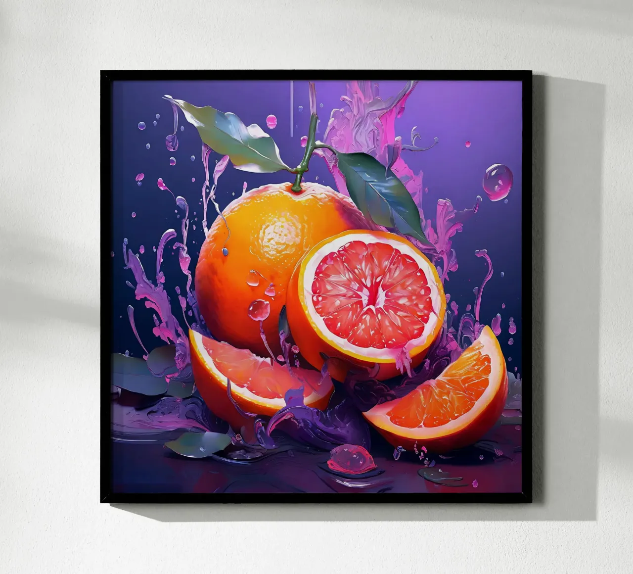Arancione_1 poster con telaio in legno da Pink- und LoveArt by LK