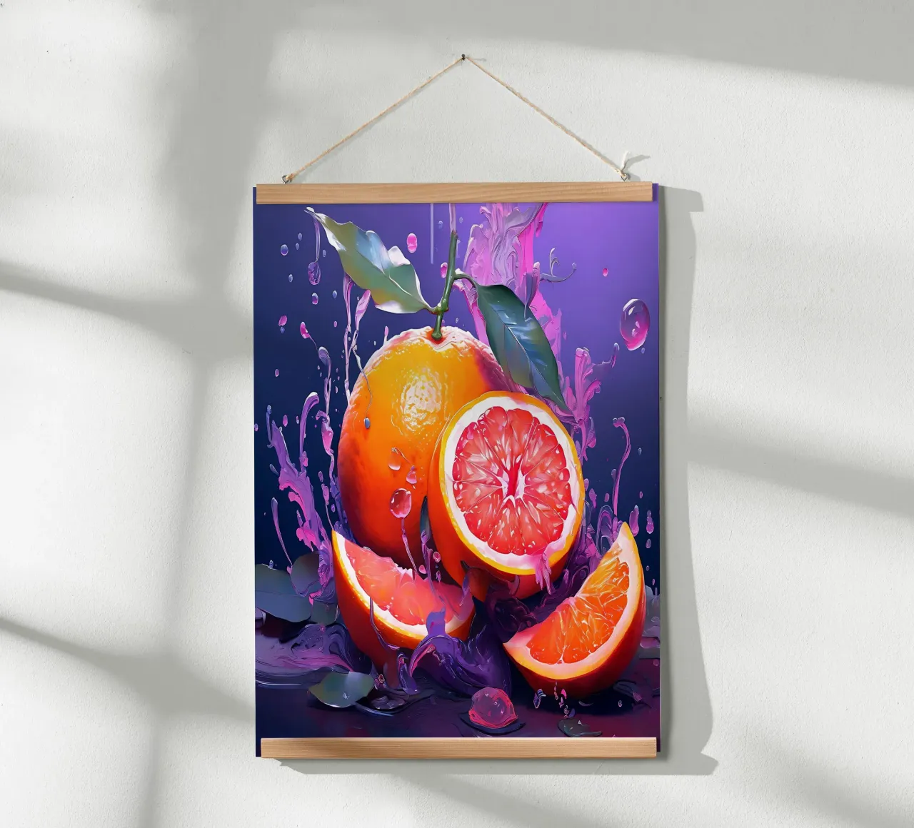 Arancione_1 poster con telaio in legno da Pink- und LoveArt by LK