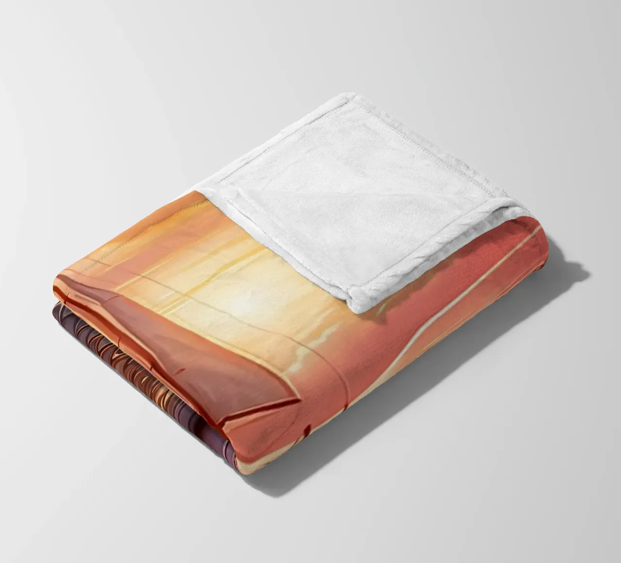 Sailboat Sunset Painting fleece blanket by Bartosz Powalka