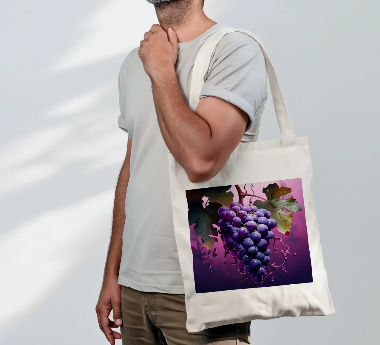 Uvas_1 tote bag de Pink- und LoveArt by LK