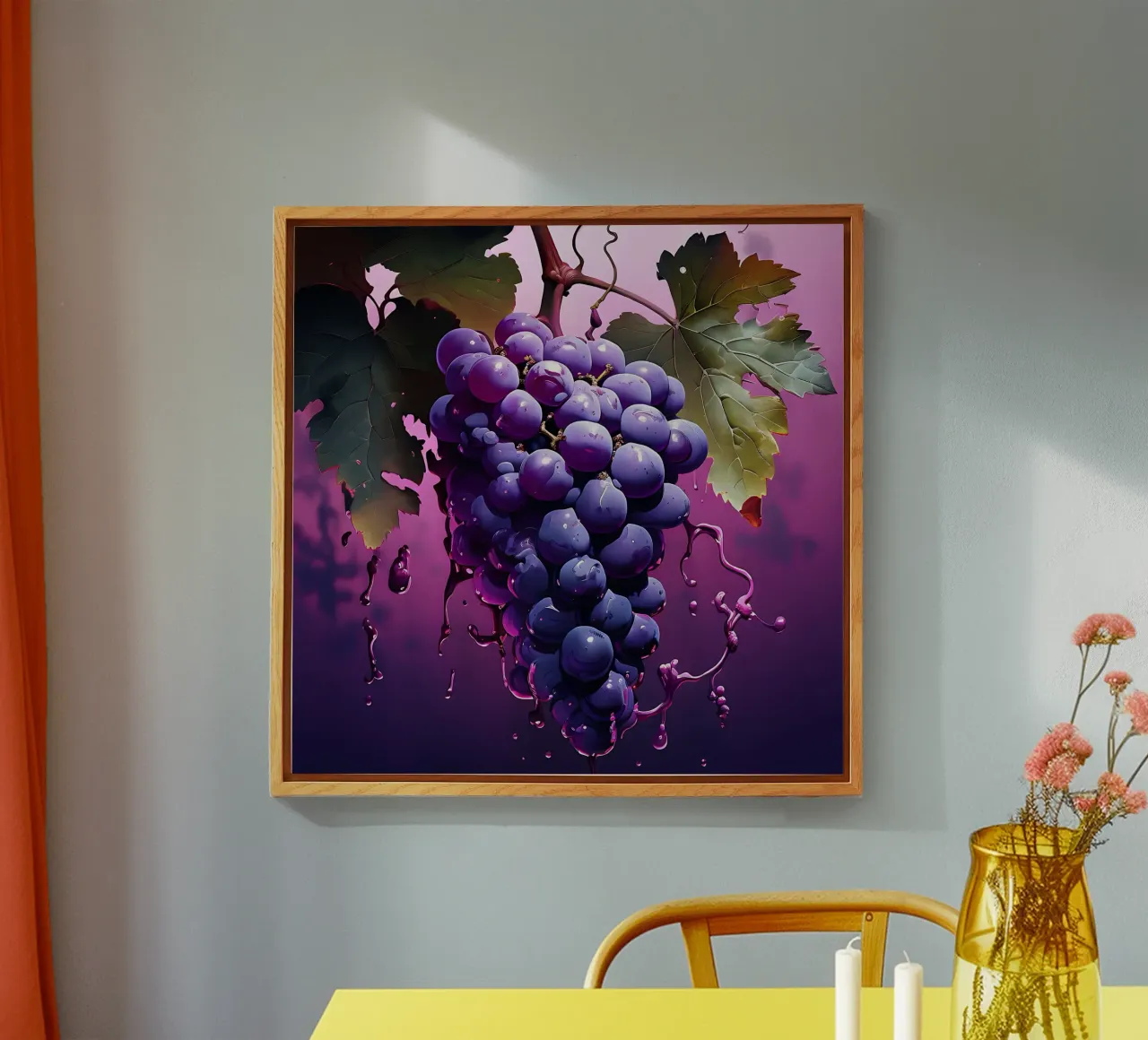 Grapes_1 acrylic glass by Pink- und LoveArt by LK