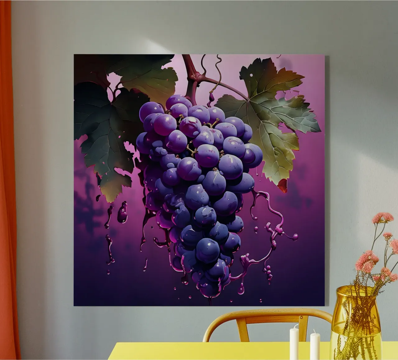 Grapes_1 acrylic glass by Pink- und LoveArt by LK