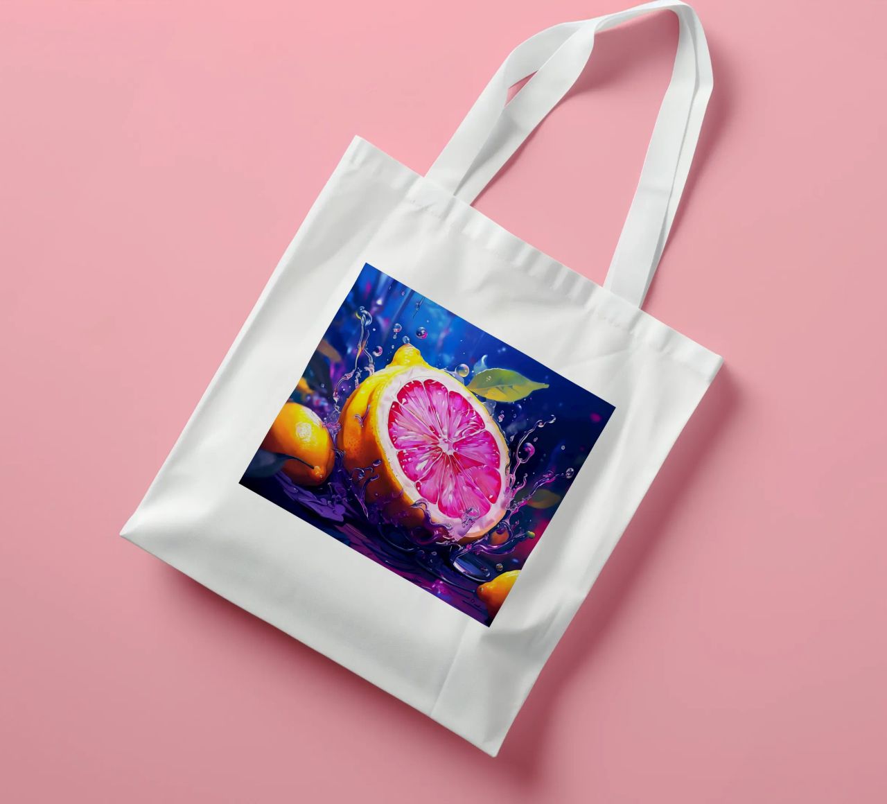 Zitrone_1 borsa in juta da Pink- und LoveArt by LK