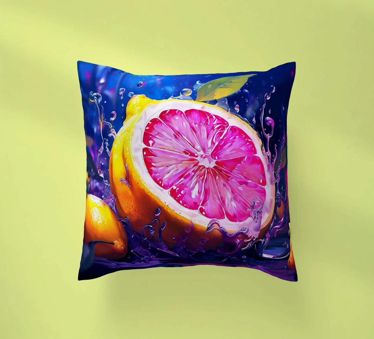 Zitrone_1 cuscino da Pink- und LoveArt by LK