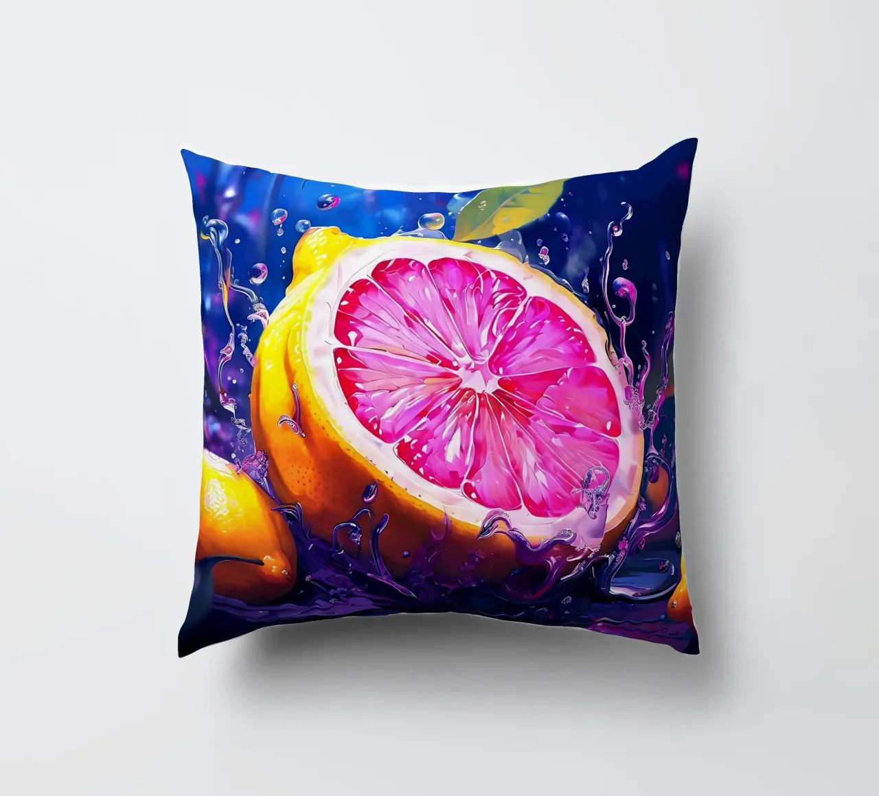 Zitrone_1 Kissen von Pink- und LoveArt by LK