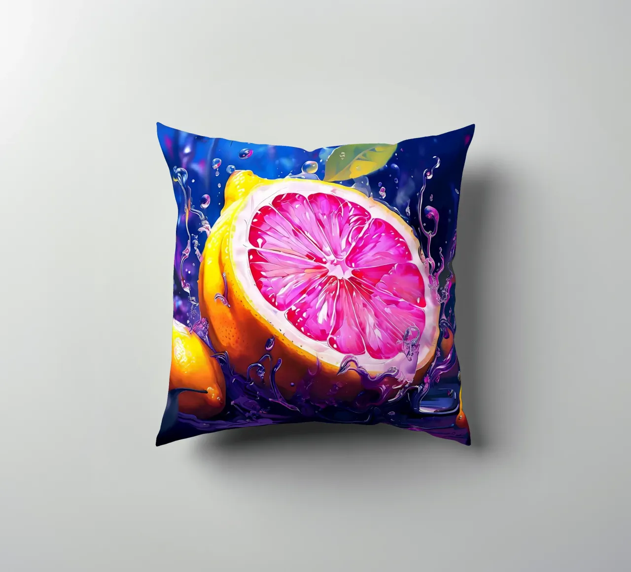 Zitrone_1 Kissen von Pink- und LoveArt by LK