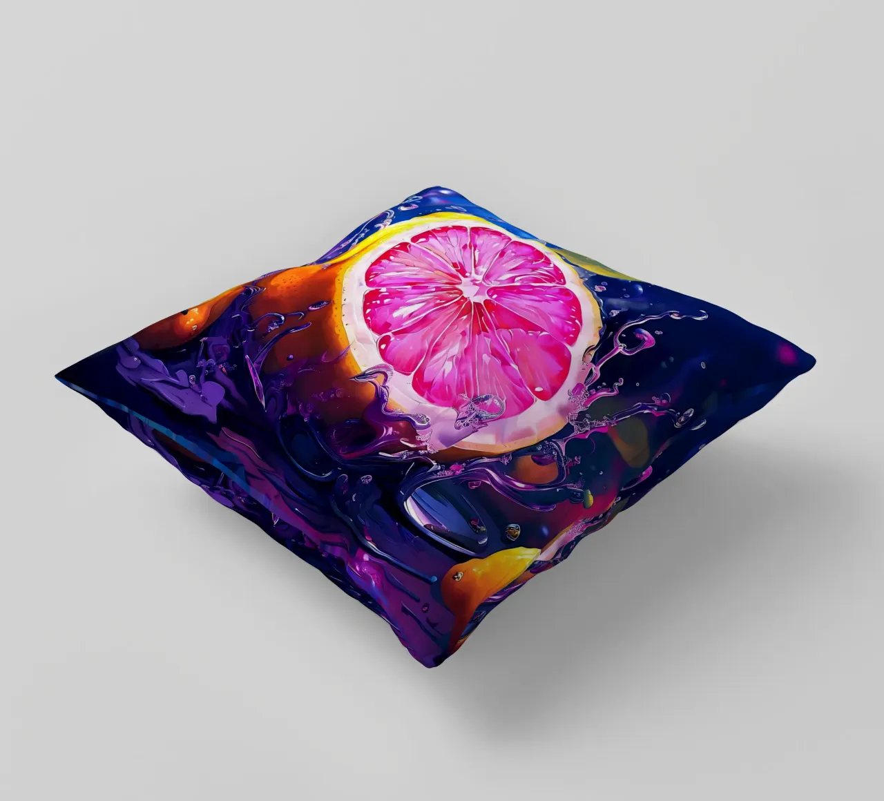 Zitrone_1 Kissen von Pink- und LoveArt by LK