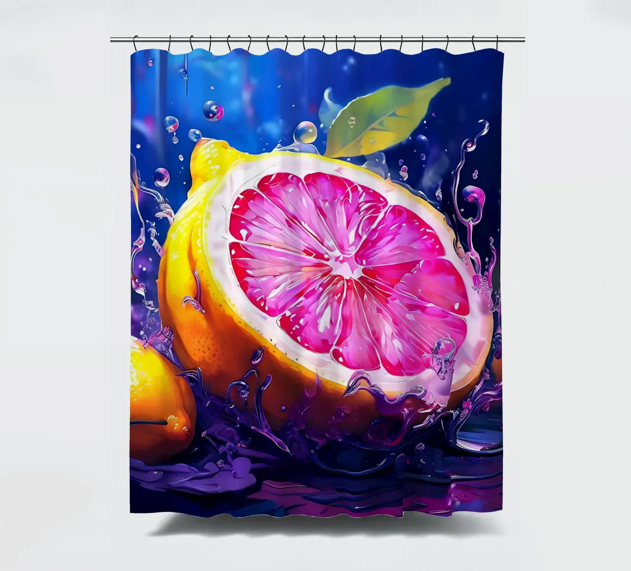 Zitrone_1 rideau de douche de Pink- und LoveArt by LK