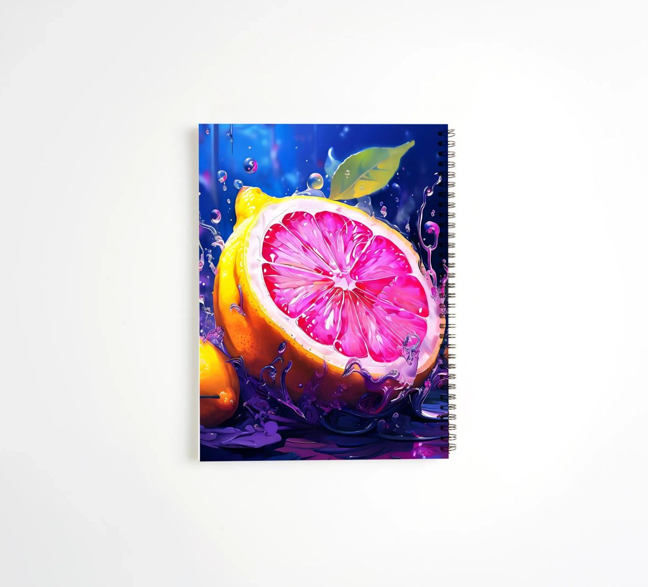 Zitrone_1 spiral notebook by Pink- und LoveArt by LK