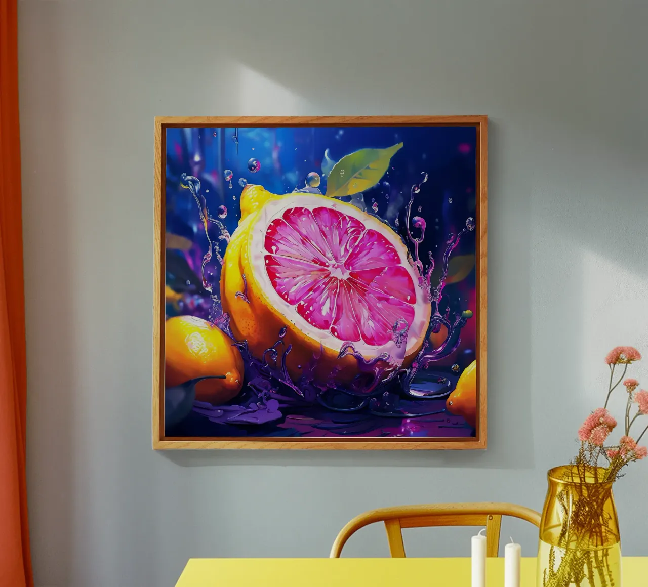 Zitrone_1 acrylic glass by Pink- und LoveArt by LK