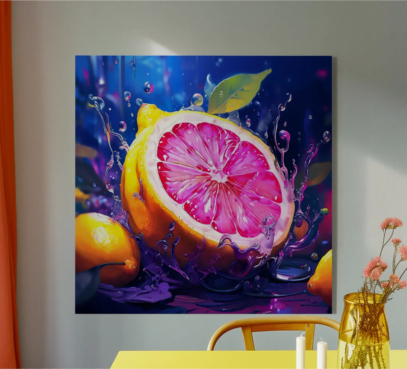 Zitrone_1 Acryl-Glas von Pink- und LoveArt by LK