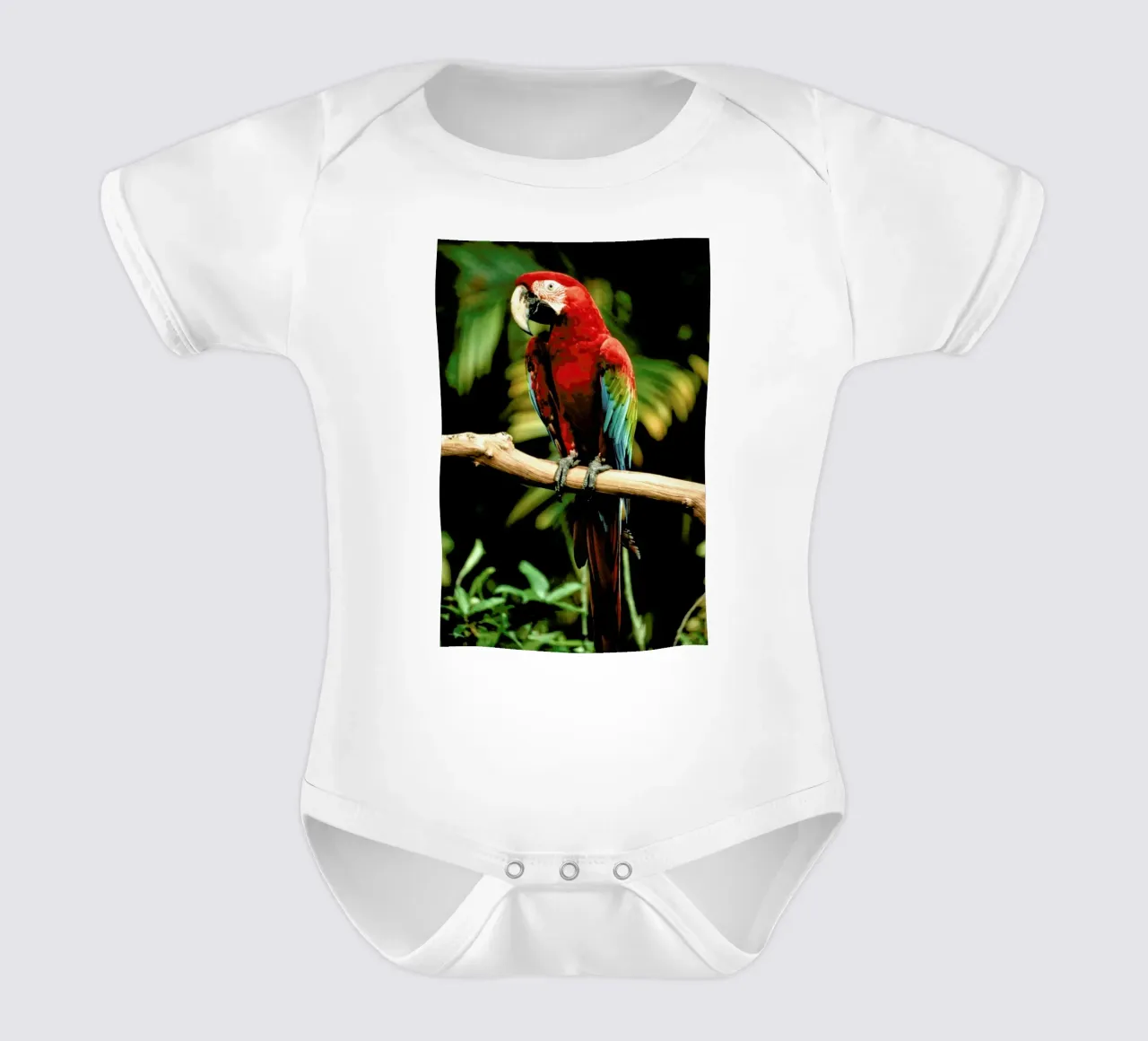 Perching Parrot body neonato maniche corte da Natural Kingdom