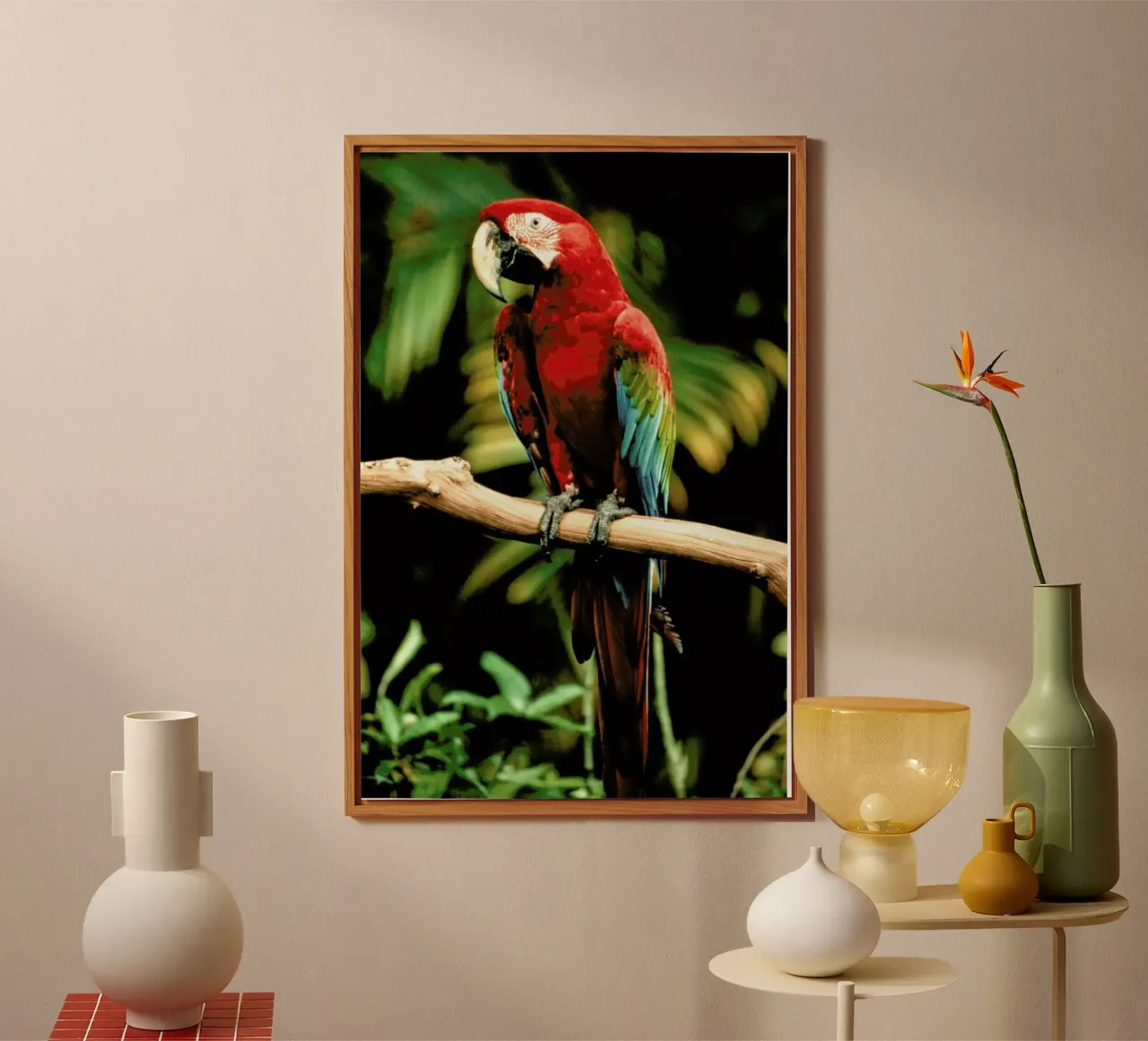 Perching Parrot alluminio dibond da Natural Kingdom