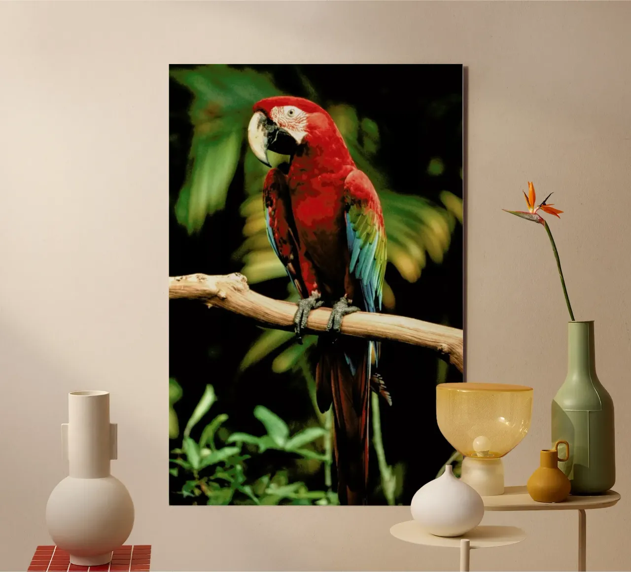 Perching Parrot alluminio dibond da Natural Kingdom
