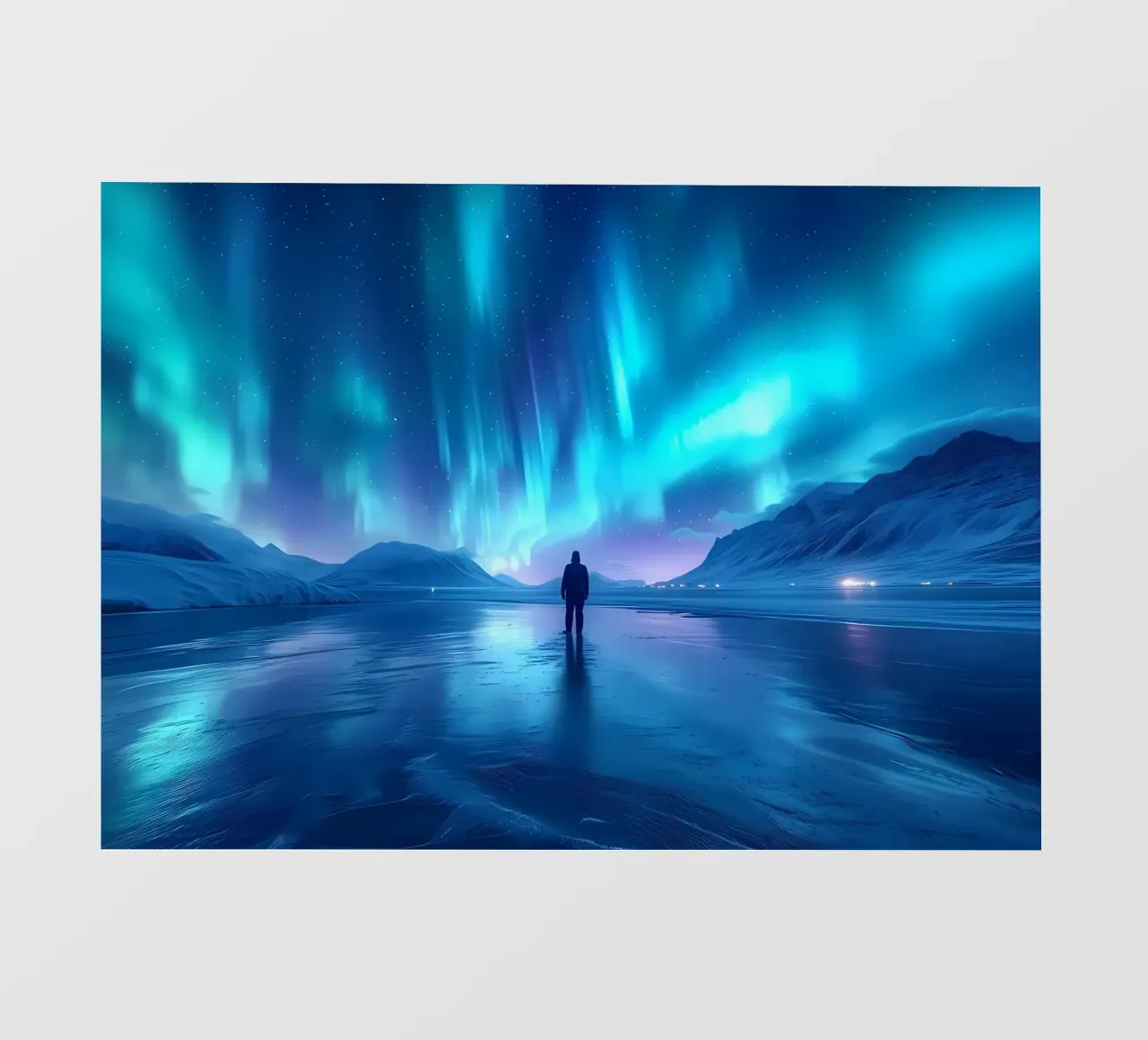 Paesaggio dell'Aurora Boreale telo in pvc da Matthew Katz