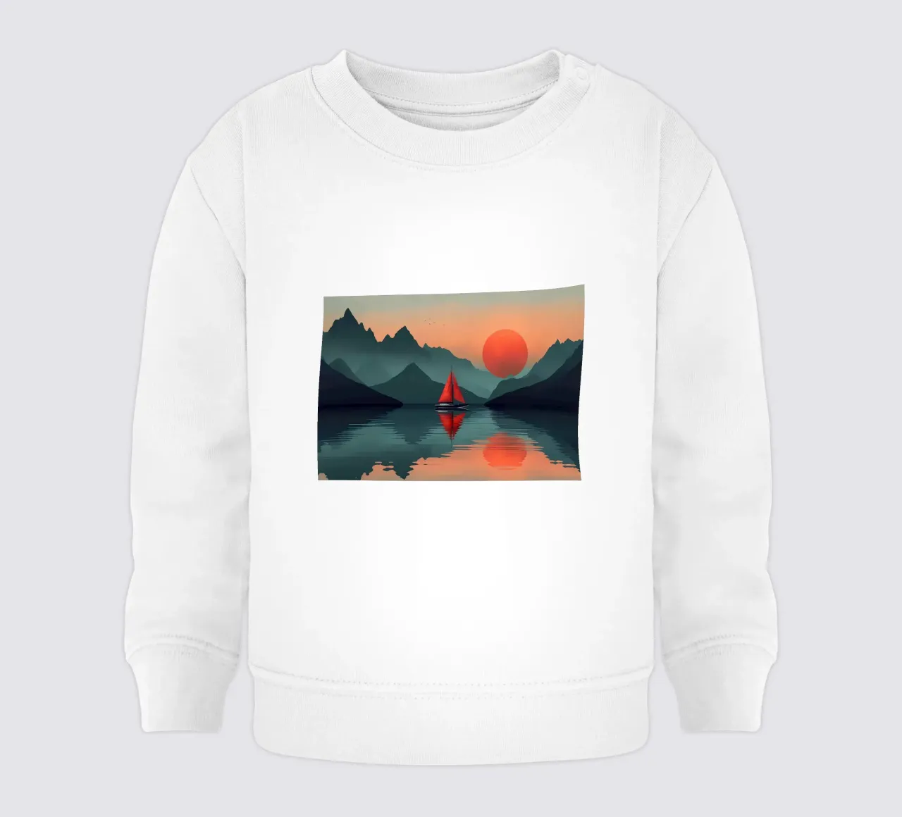 Bergsee-Landschaft Baby Sweatshirt von Bartosz Powalka