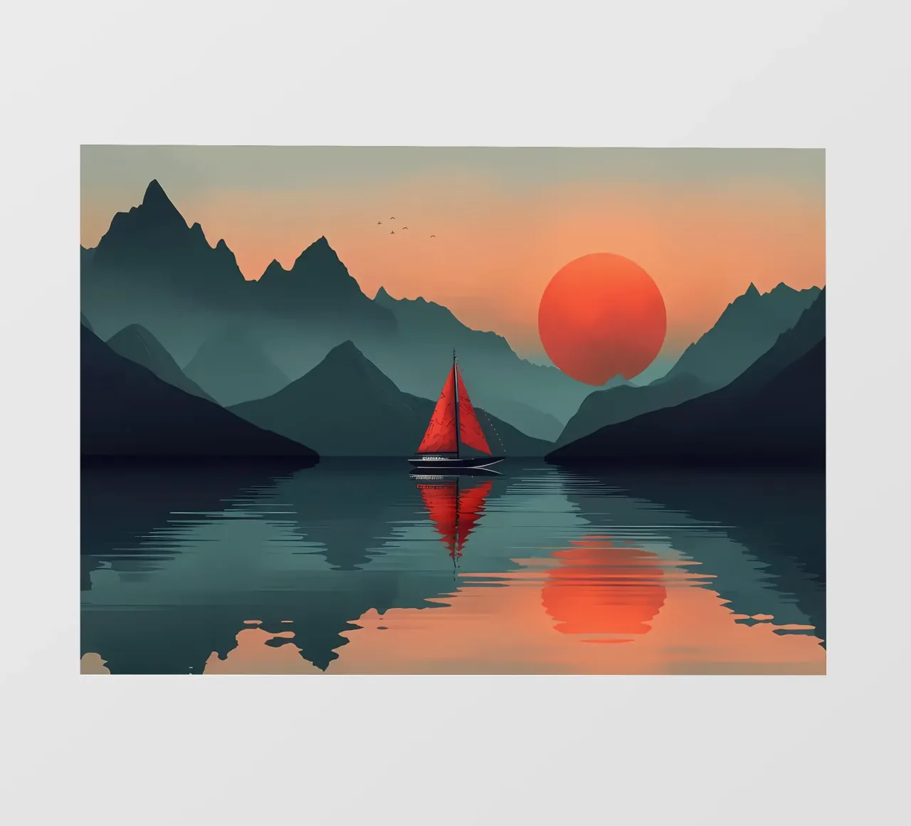 Paysage de lac de montagne bâche pvc de Bartosz Powalka