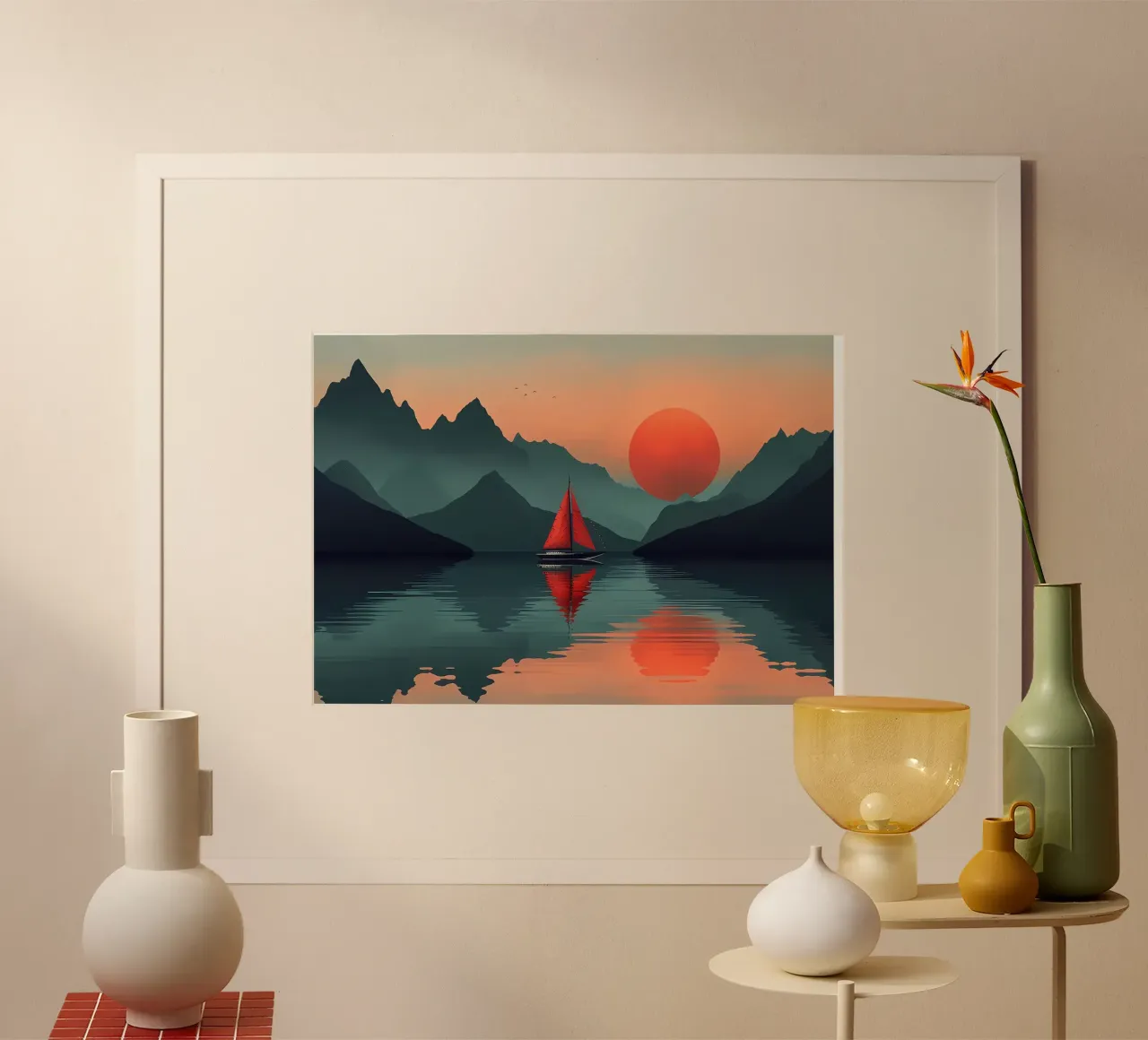 Paysage de lac de montagne poster de Bartosz Powalka