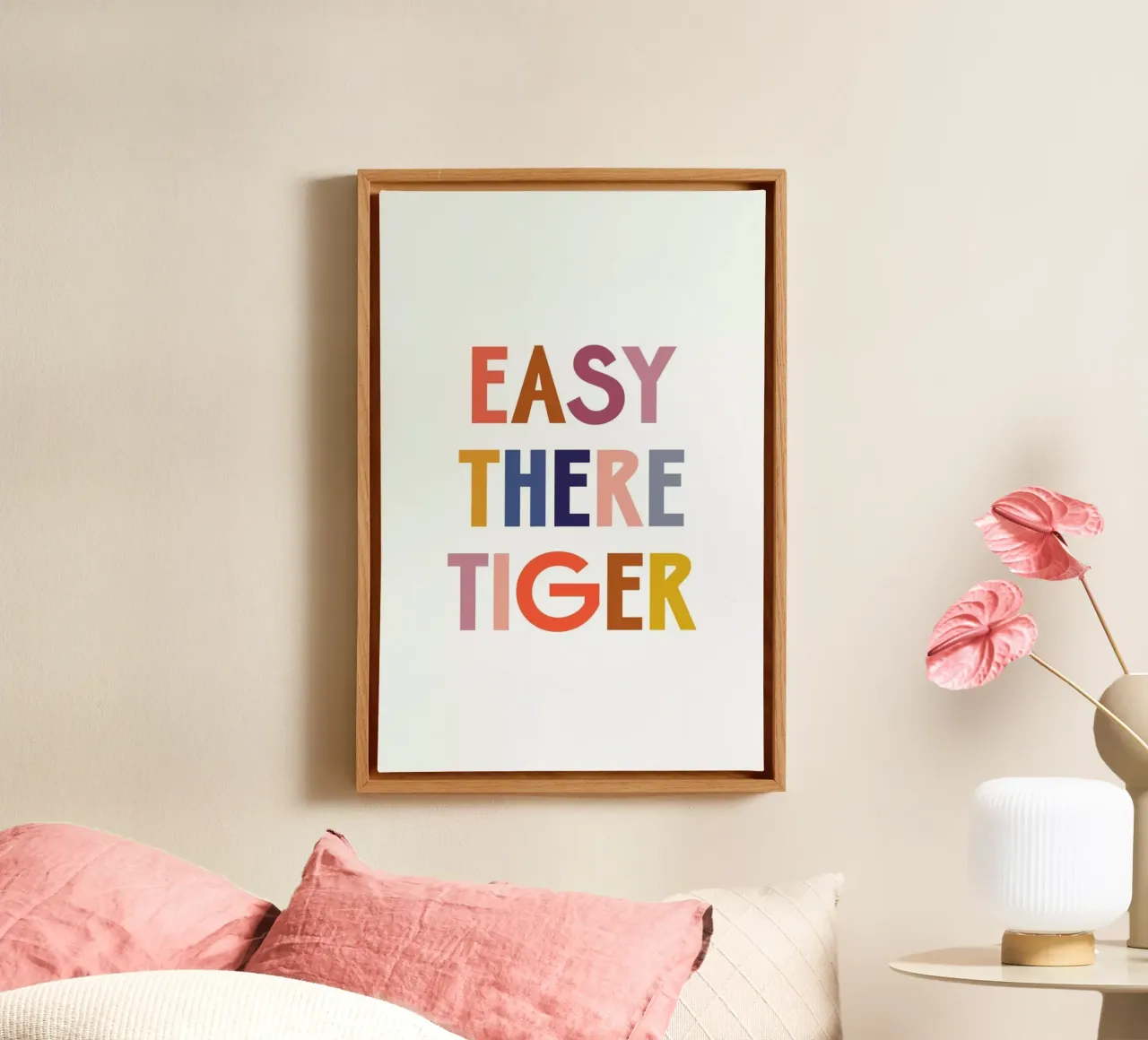 Easy There Tiger tela con Cornice a cassetta da Little Flourishes