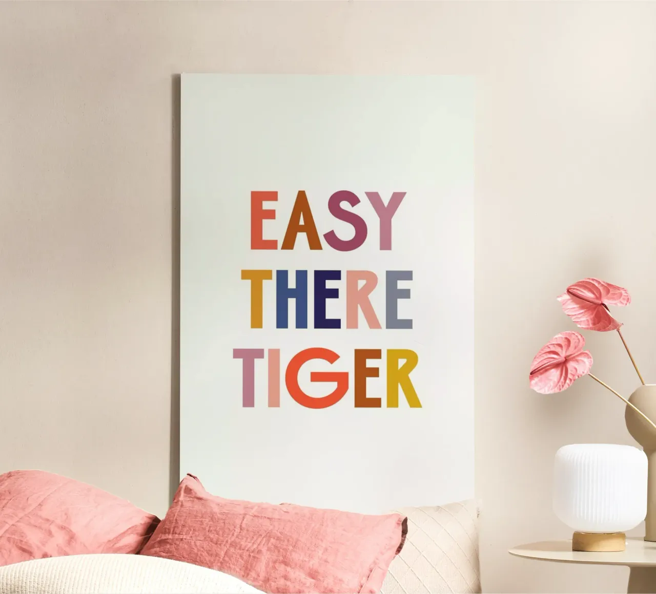 Easy There Tiger tela con Cornice a cassetta da Little Flourishes
