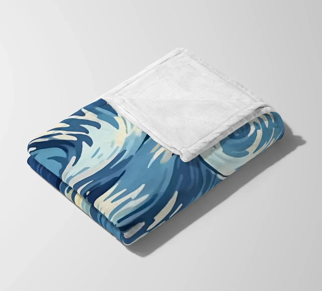 Cat Starry Night Van Gogh fleece blanket by Adrian Patel