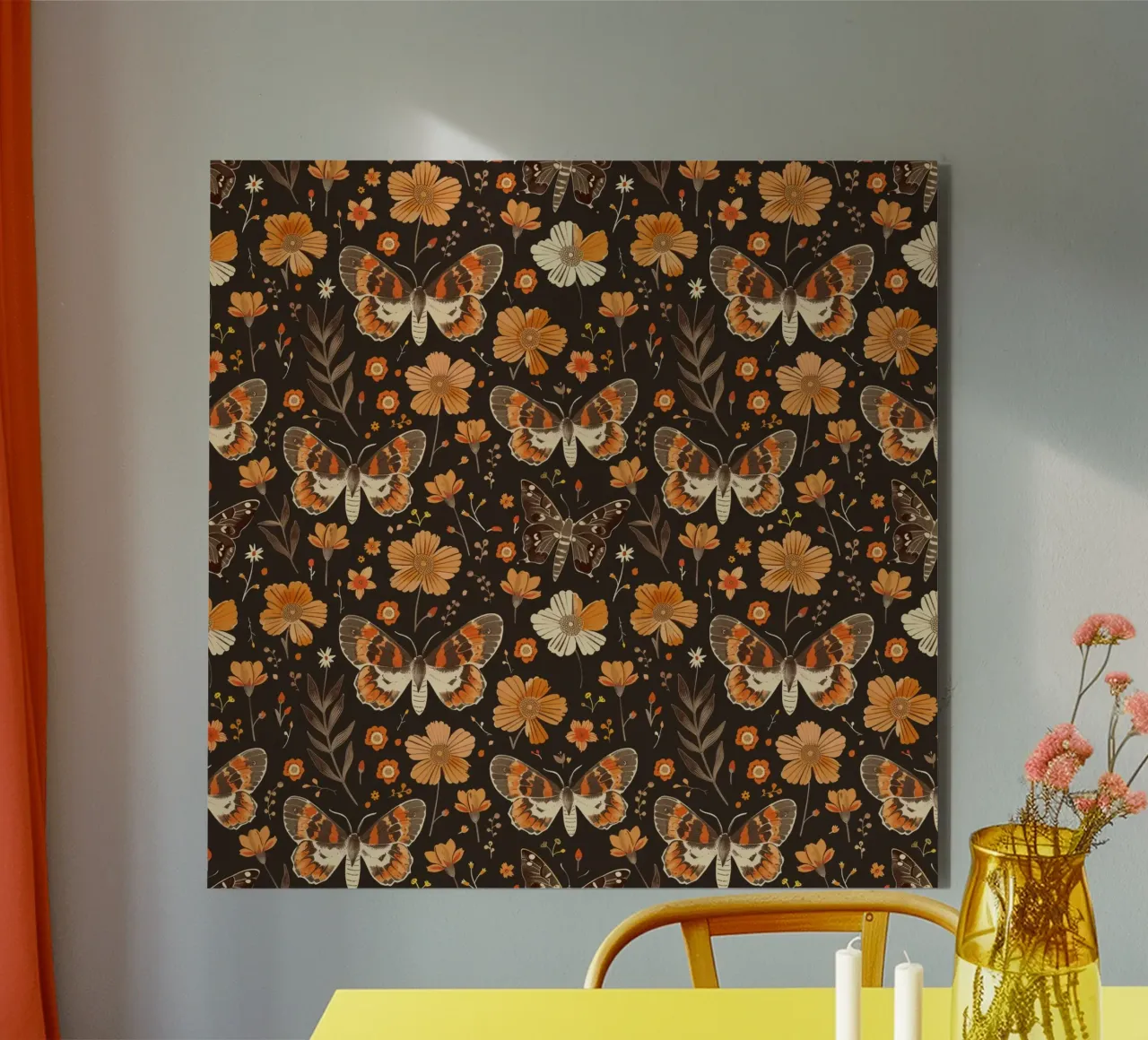 Vintage Retro Butterflies and Moths alluminio dibond da Sunflower Soul Studio