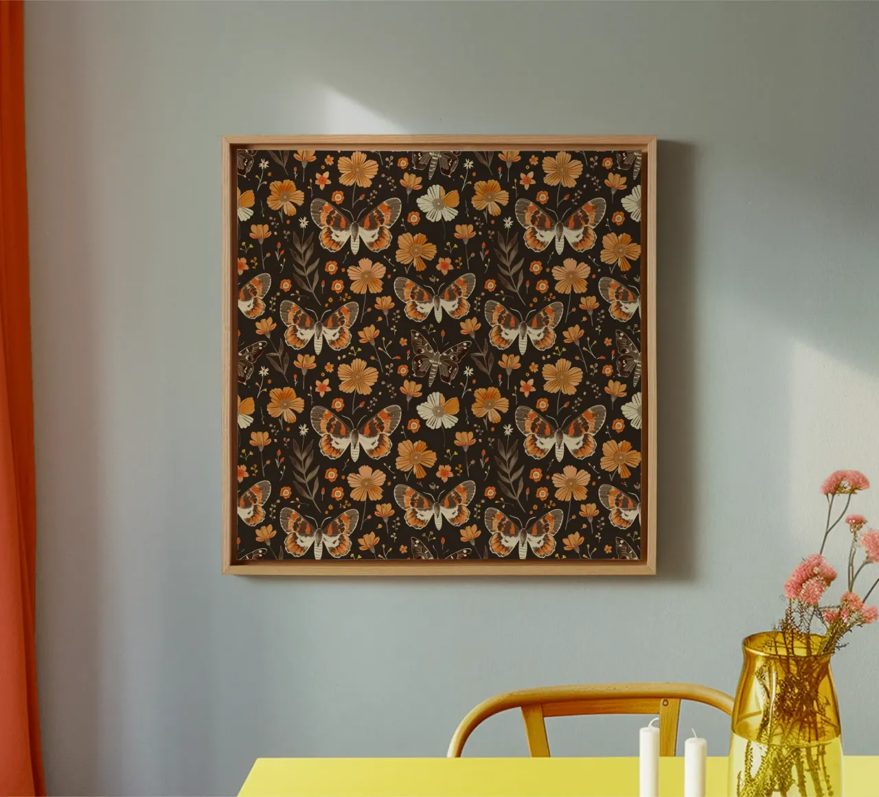 Vintage Retro Butterflies and Moths canvas by Sunflower Soul Studio