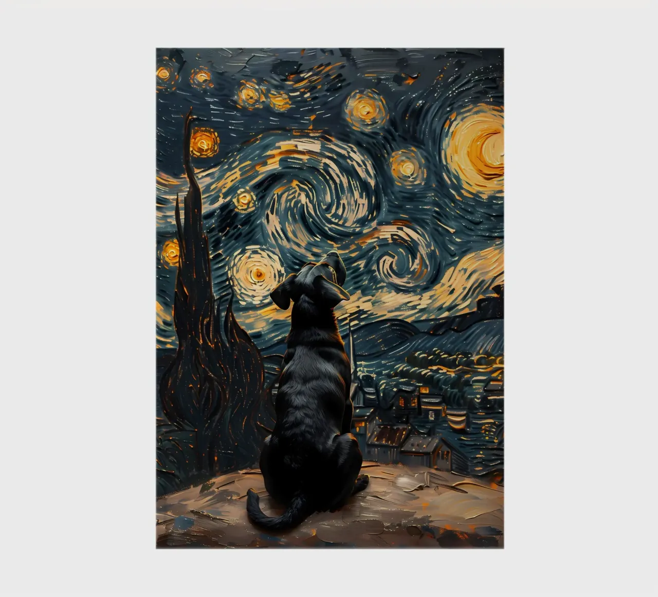 Chien dans la nuit étoilée carnet de notes de Adrian Patel