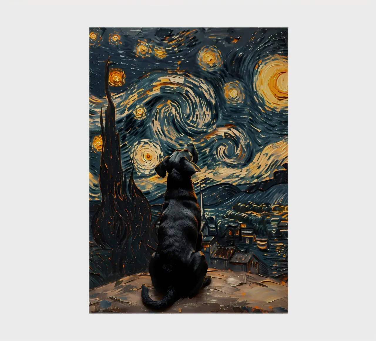Chien dans la nuit étoilée carnet de notes de Adrian Patel