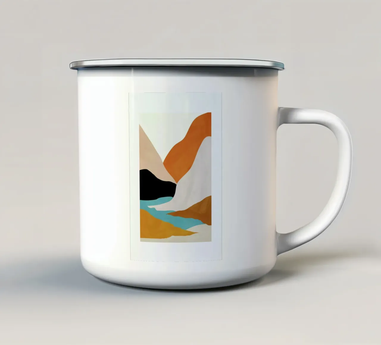 Mountainscape taza de esmalte de Pure