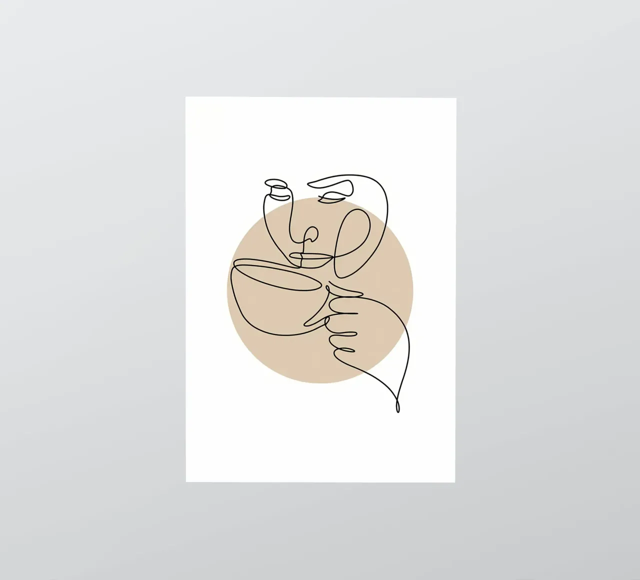 Coffee line art sticker by Aiden Garcia