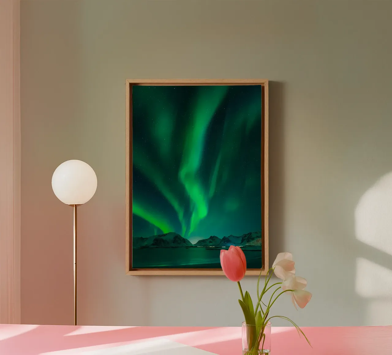 L'Aurora Boreale in Norvegia tela con Cornice a cassetta da Matthew Katz