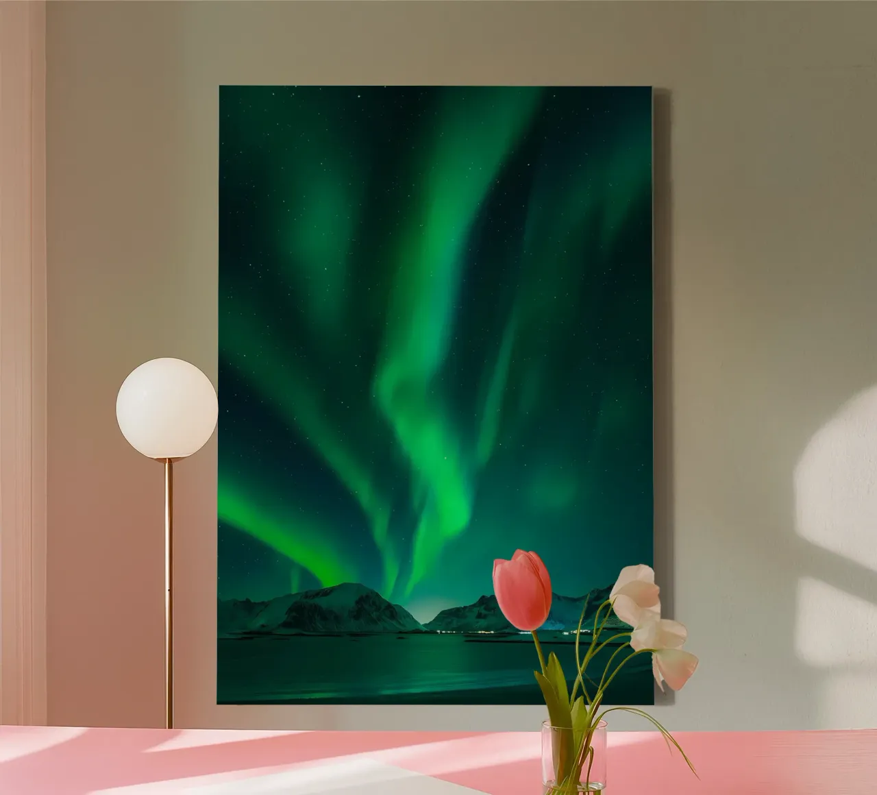 L'Aurora Boreale in Norvegia tela con Cornice a cassetta da Matthew Katz