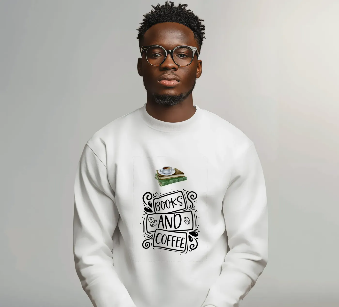 Boeken en koffie sweatshirt van Aiden Garcia