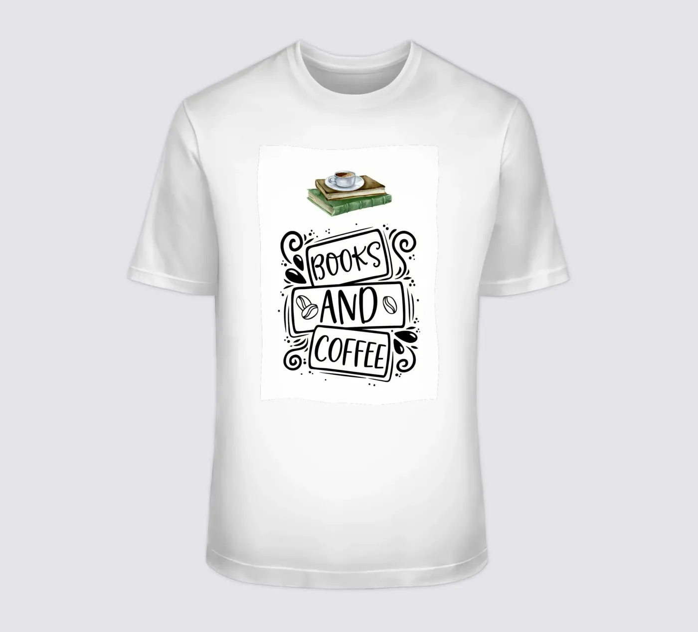 Books and Coffee t-shirt da Aiden Garcia