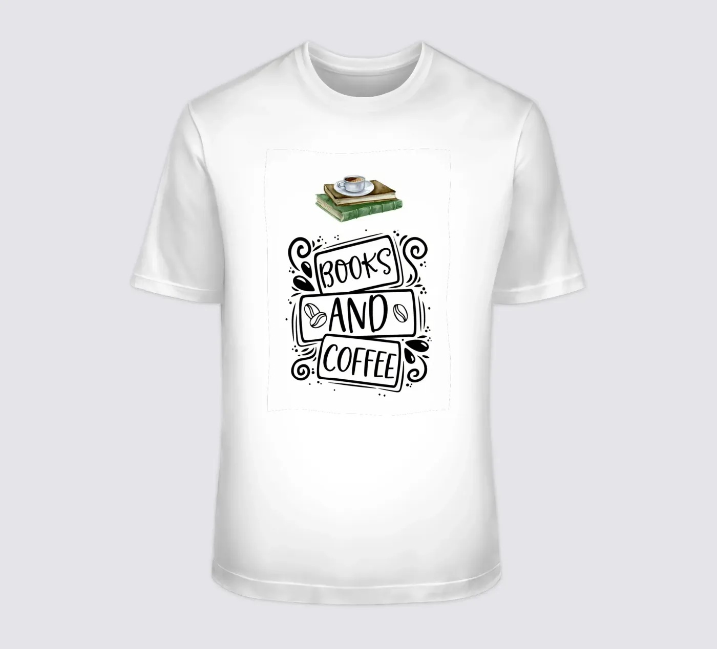 Books and Coffee t-shirt da Aiden Garcia