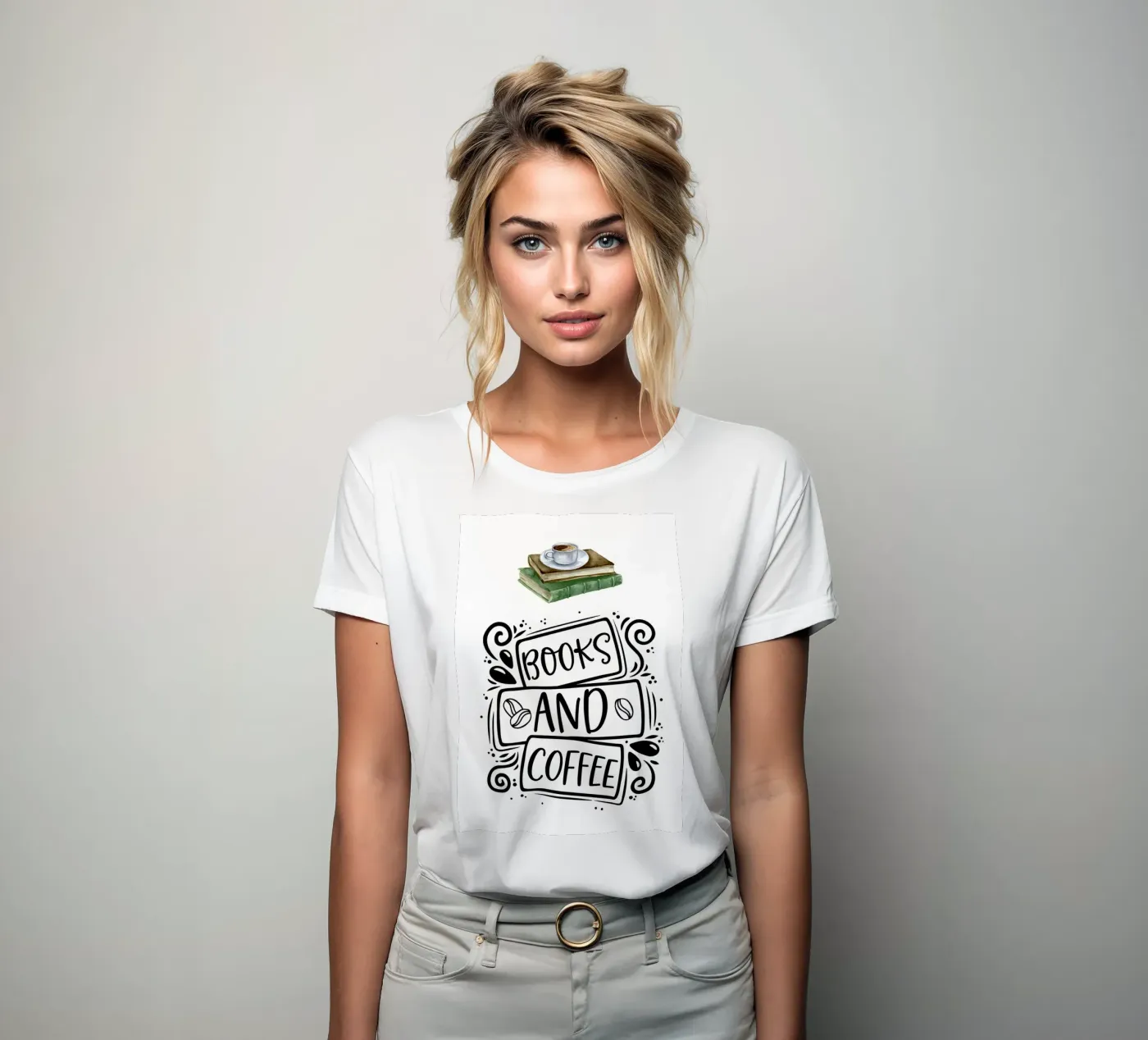 Libri e caffè t-shirt da donna da Aiden Garcia