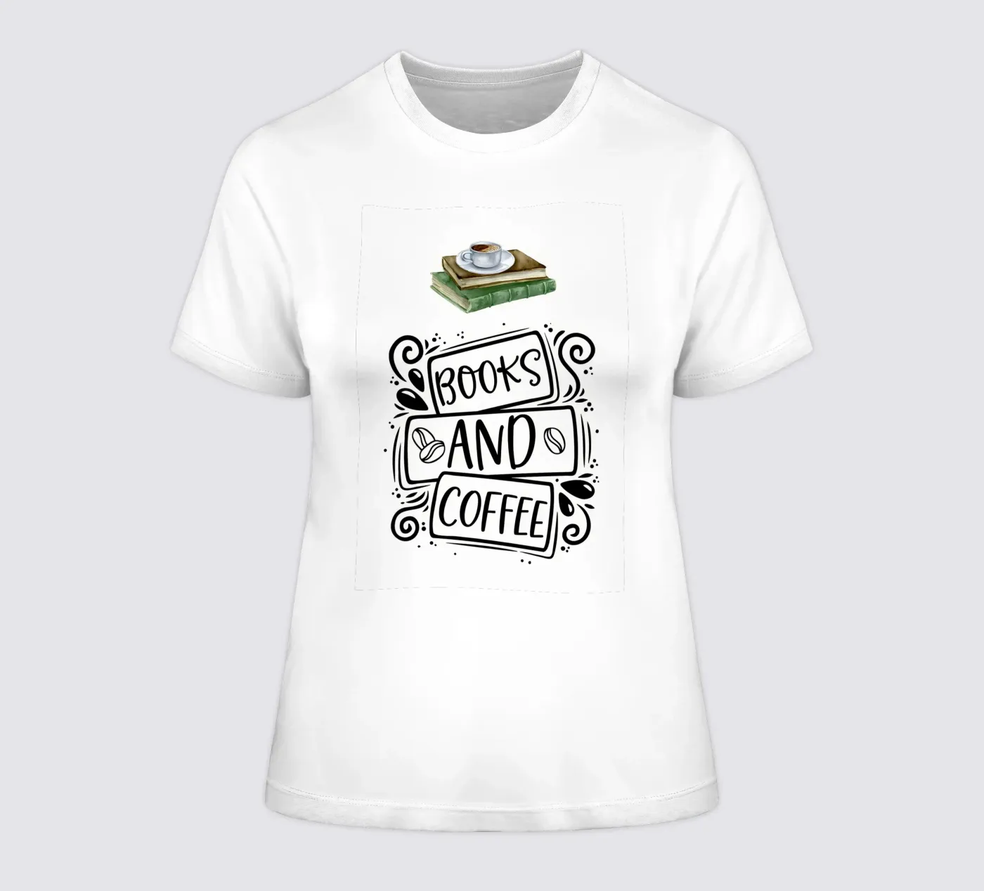 Libri e caffè t-shirt da donna da Aiden Garcia