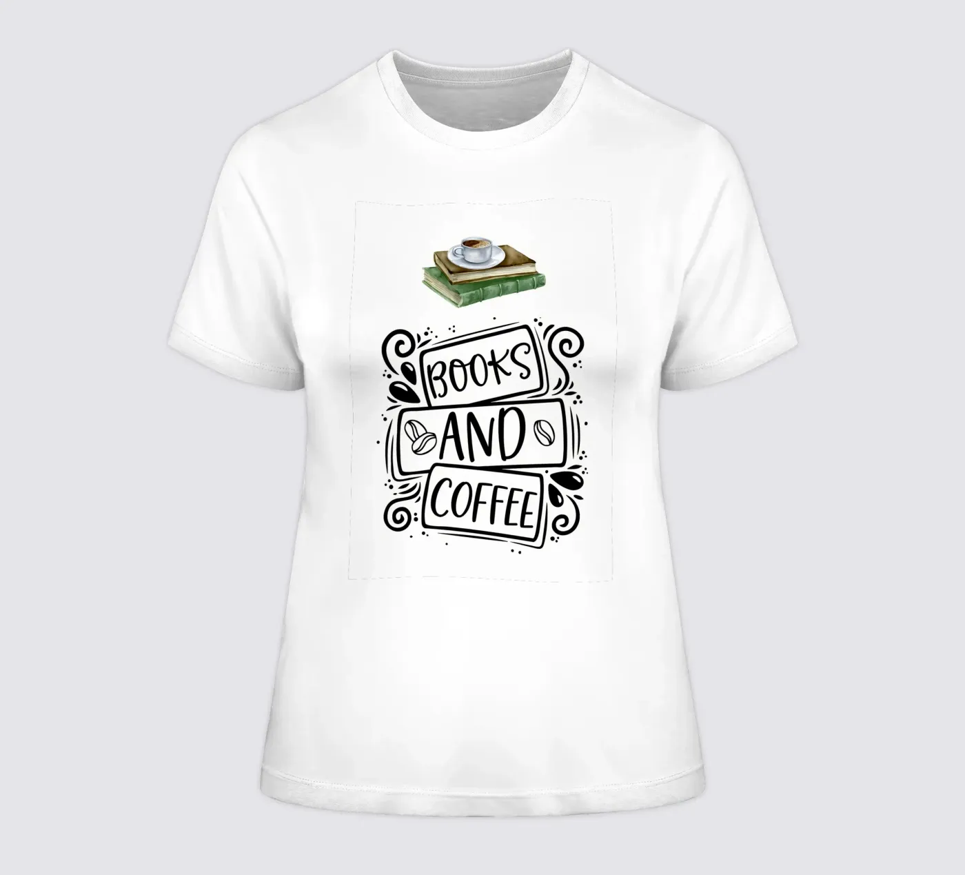 Books and Coffee t-shirt da donna da Aiden Garcia