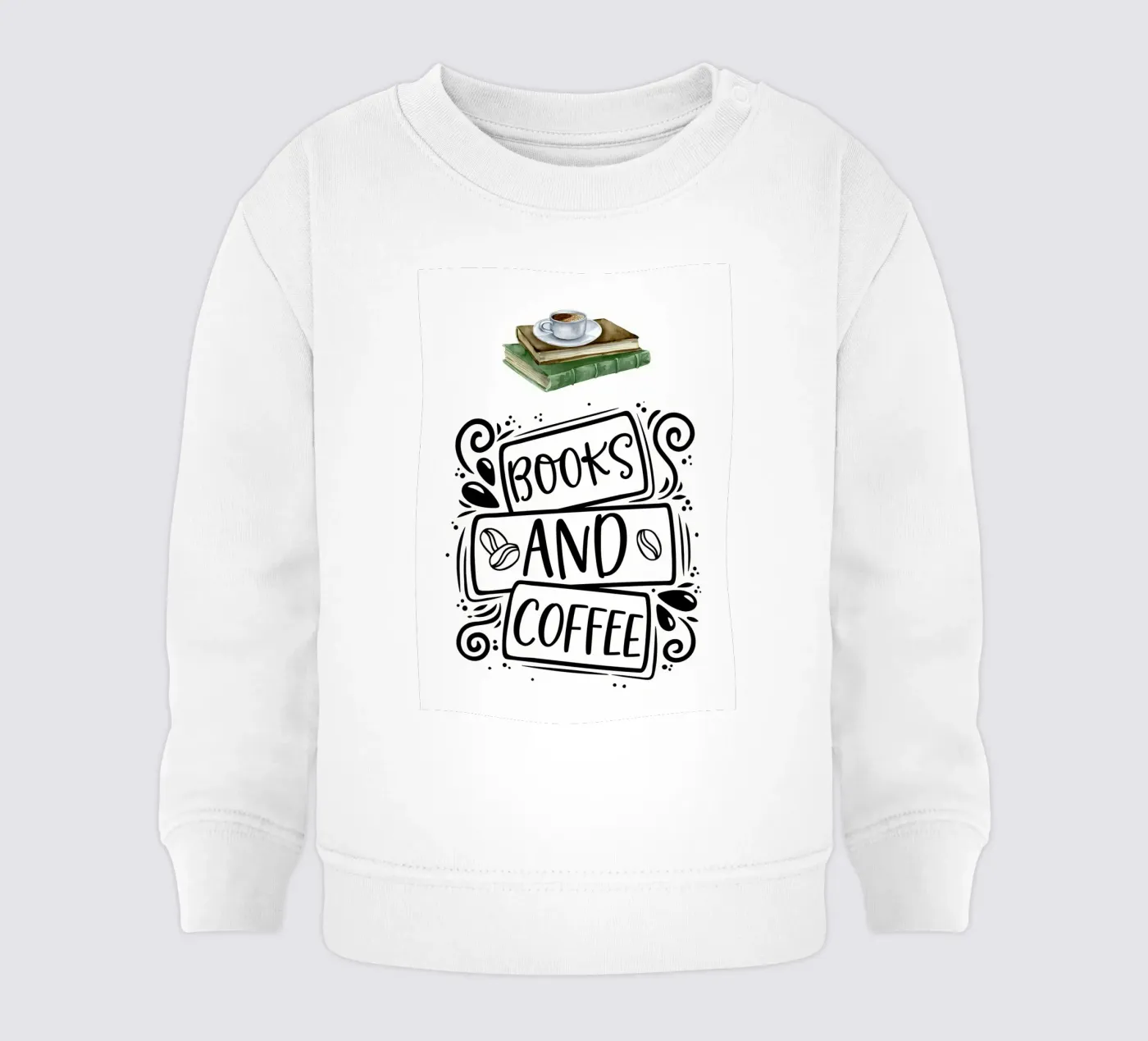 Books and Coffee felpa neonato da Aiden Garcia