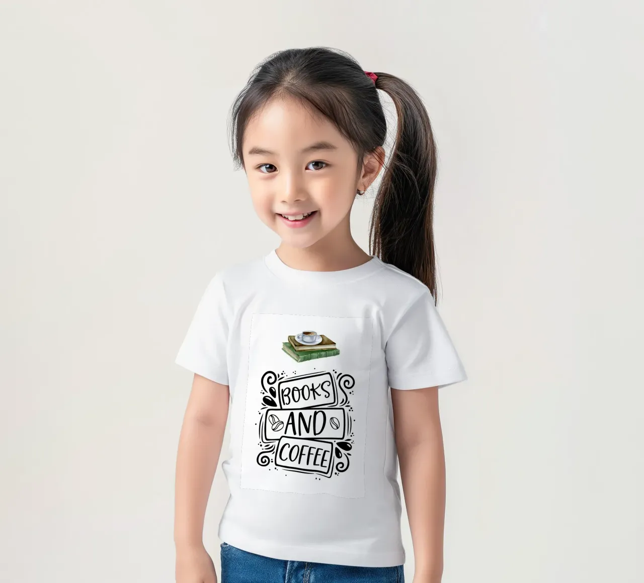 Libri e caffè t-shirt bambini da Aiden Garcia