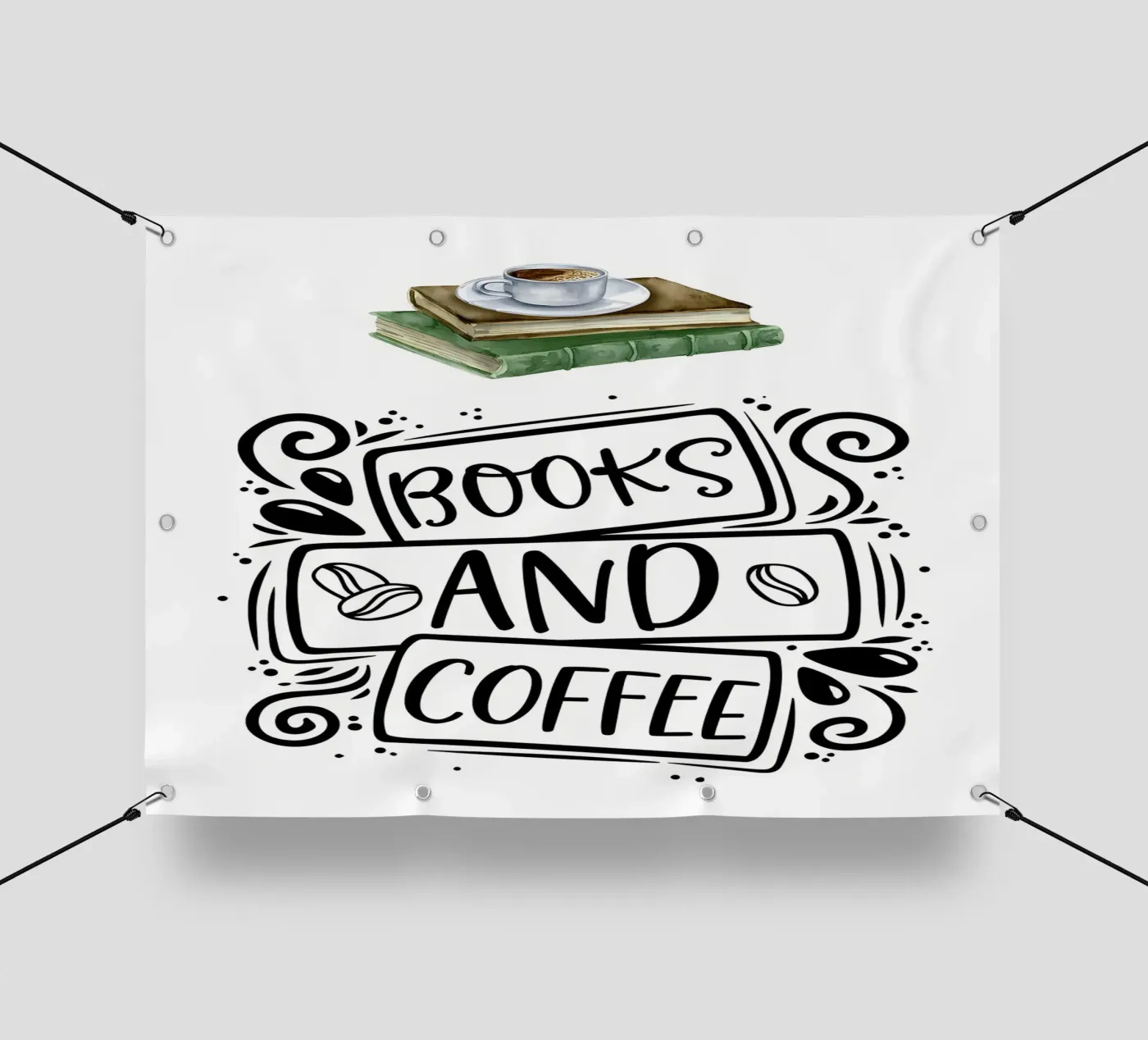 Books and Coffee telo in pvc da Aiden Garcia