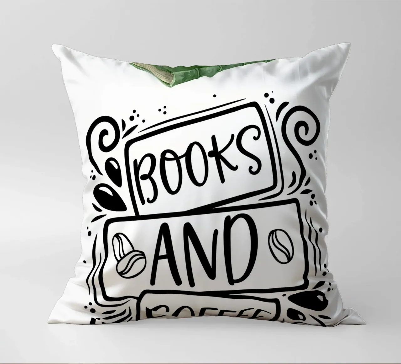 Libri e caffè cuscino da Aiden Garcia