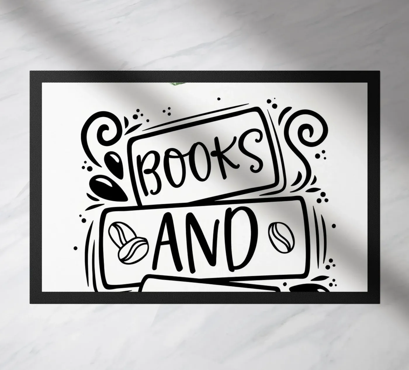 Livres et café paillasson de Aiden Garcia